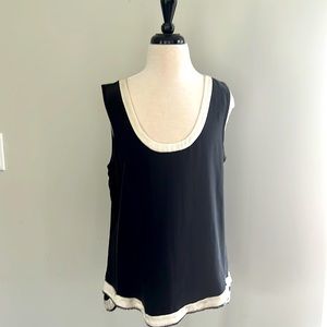 NWOT Ramy Brook 100% silk tank w/ zipper trim